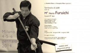 Affiche du Stage Iaido Milan, du 4 au 6 janvier 2014