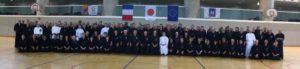 Photo de groupe au stage international de Iaido Montpellier 2019